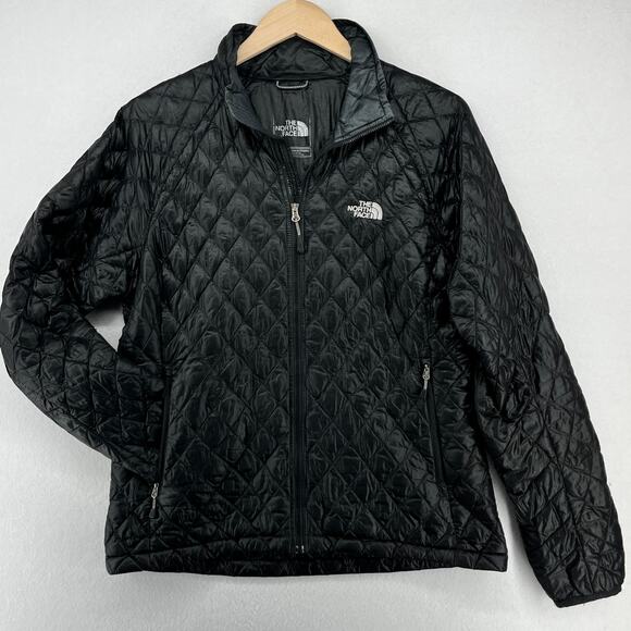 THE NORTH FACE Jacket Womens L Thermoball Puffer Insulated Nylon Ripstop Black - Picture 1 of 16